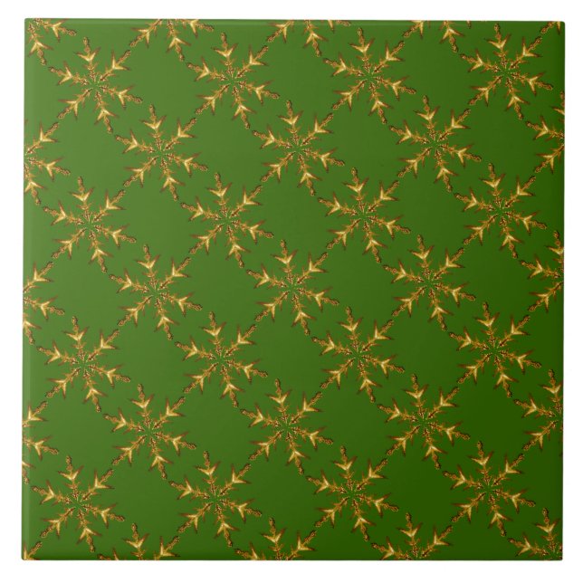 Gold Snowflake Tile (Front)