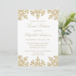 Gold Snowflake Winter Sweet 16 Invitation<br><div class="desc">Gold sparkle textured snowflake winter sweet sixteen invitation</div>