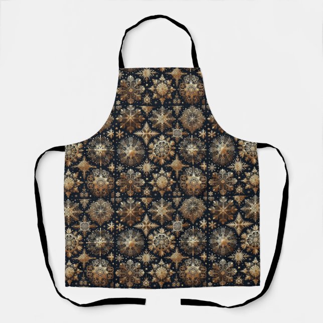 Gold snowflakes apron (Front)