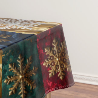 Gold Snowflakes on Image of Velvet Tablecloth