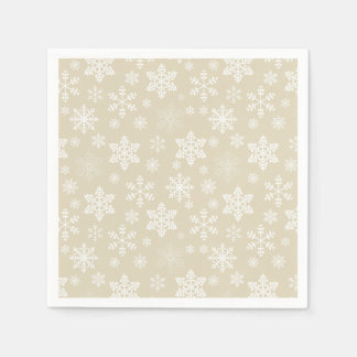 Gold Snowflakes Paper Napkin