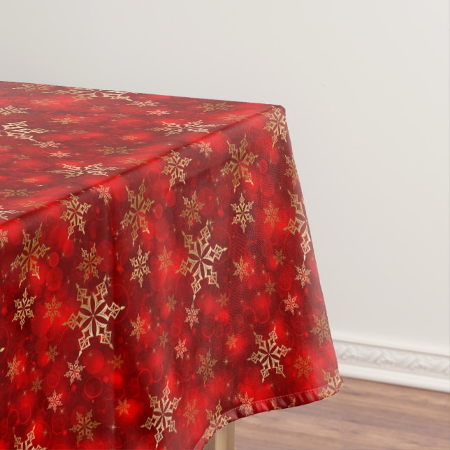 Gold Snowflakes  Tablecloth (In Situ)