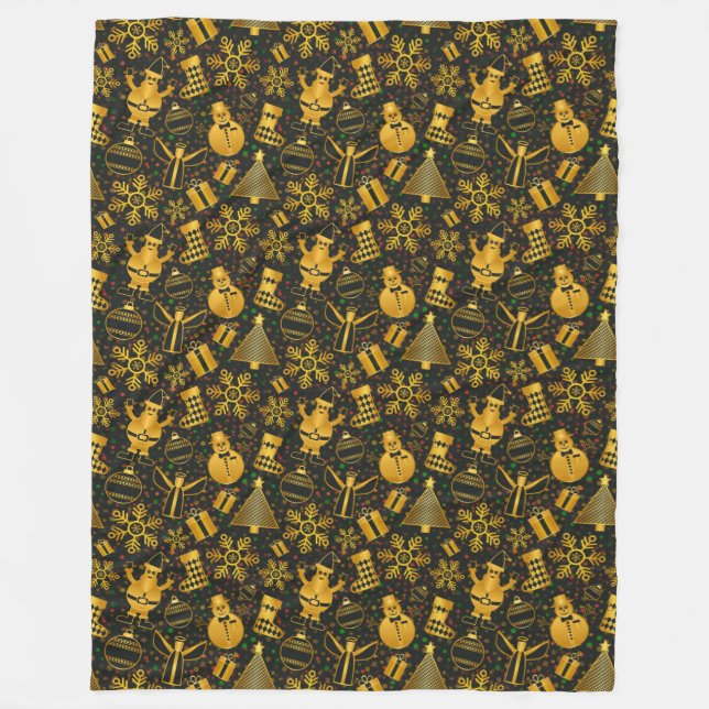 gold snowman blanket (Front)