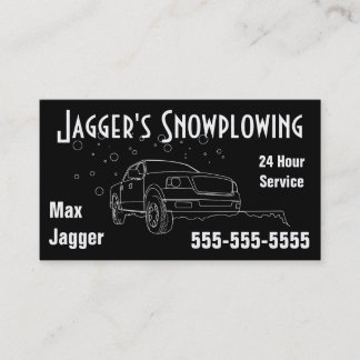 Gold Snowplowing Business Card