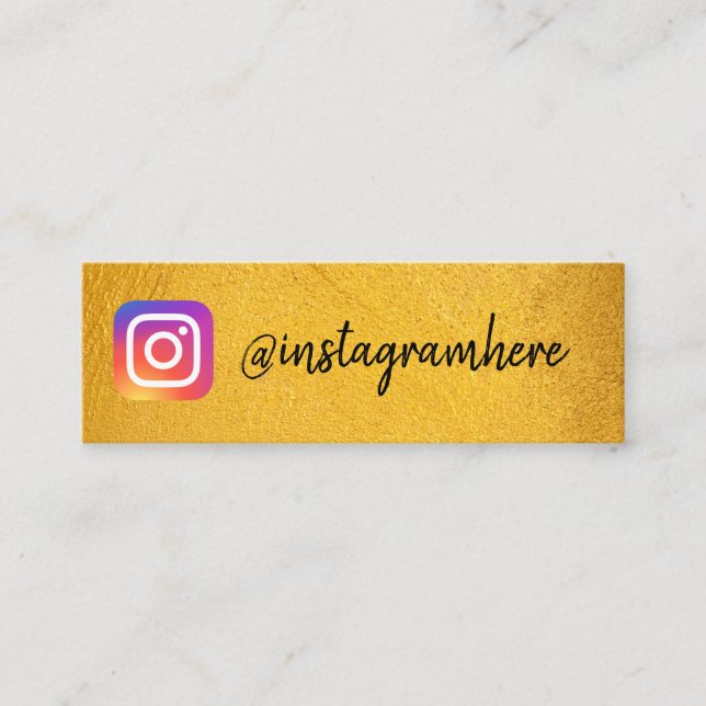 gold social media business card (Front)