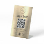 Gold Social Media QR Code Business Logo