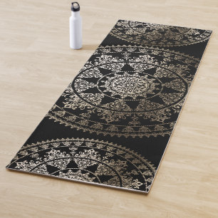 Gold Solar Mandala Yoga Mat Custom Colour