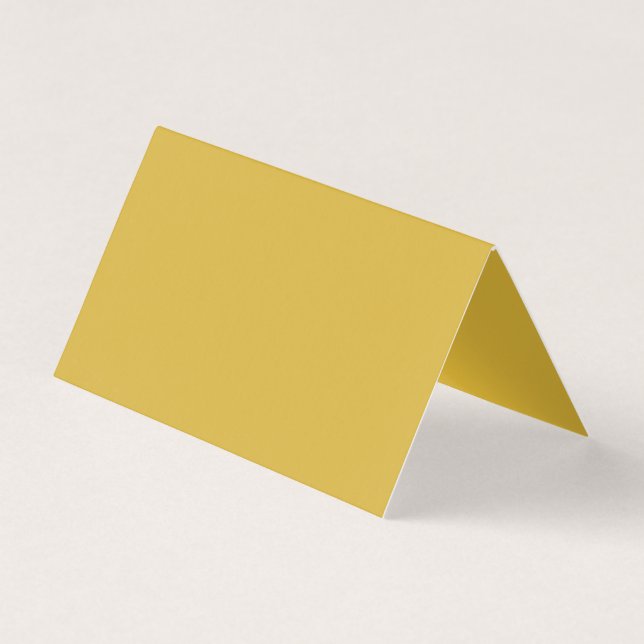 Gold Solid Colour Folded Business Card (Front)