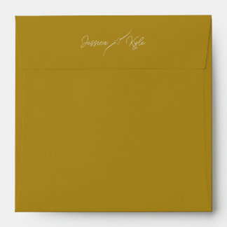Gold Solid Stationery Coloured Envelope