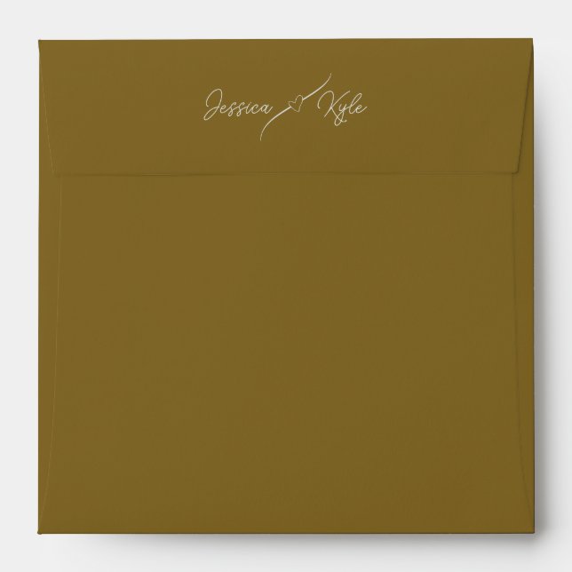 Gold Solid Stationery Coloured Envelope (Back (Top Flap))
