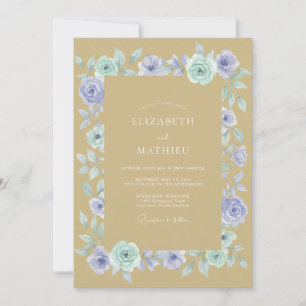 Gold Sophisticated Spring Wedding Invitation
