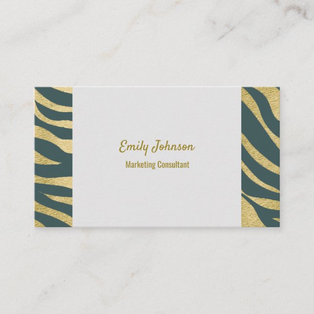Gold Sophisticated Style Solutions Business Card (Front)