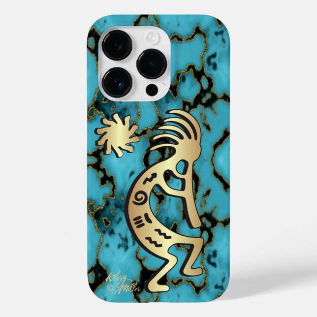 Gold Southwest Kokopelli iPhone / iPad case (Back)