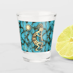 Gold Southwest Kokopelli Shot Glass