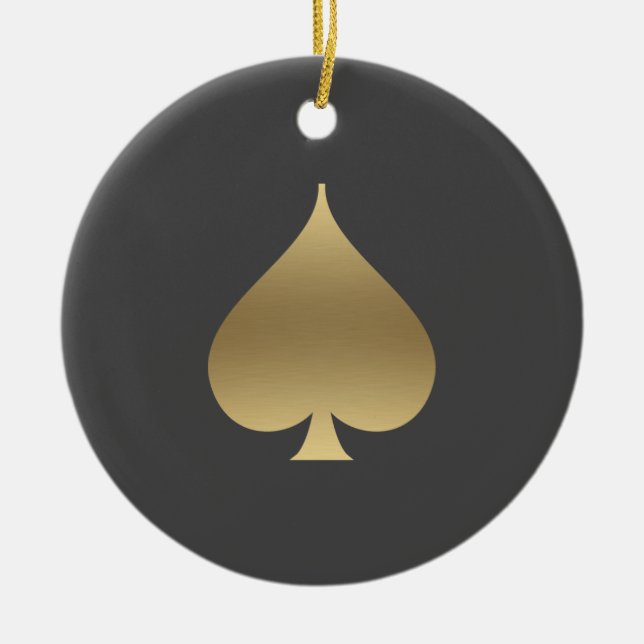 Gold Spade Ornament (Front)