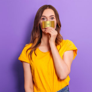 Gold Spark Makeup Artist Lash Elegant Lux Logo Business Card