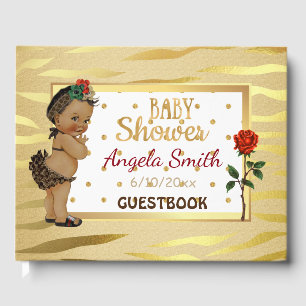 Gold Sparkle Baby Shower Guestbook