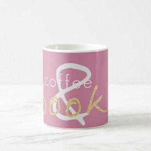 Gold Sparkle Coffee and Books Coffee Mug