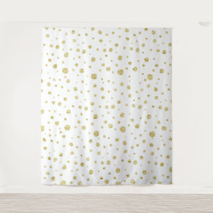 Gold Sparkle Dot Photo Background Tapestry