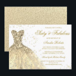 Gold Sparkle Dress Fabulous 60th Birthday Party Invitation<br><div class="desc">Gold Sparkle Dress Fabulous 60th Birthday Party Invitation
More colour options in the Little Bayleigh Store!</div>
