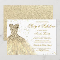 Gold Sparkle Dress Fabulous 60th Birthday Party
