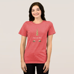 Gold Sparkle Glam Unicorn Tri-Blend Shirt