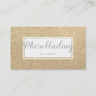 Gold Sparkle Glitter Beauty Spray Tan Salon Business Card