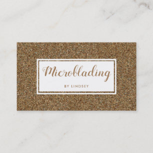 Gold Sparkle Glitter Beauty Spray Tan Salon Business Card