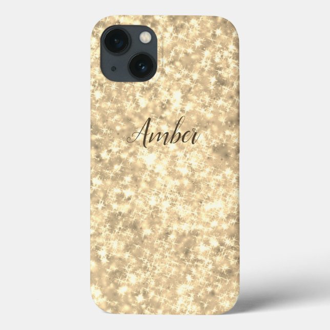Gold Sparkle Glitter Elegant Personalised Case-Mate iPhone Case (Back)