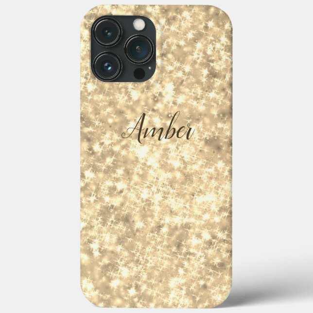 Gold Sparkle Glitter Elegant Personalised Case-Mate iPhone Case (Back)