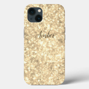 Gold Sparkle Glitter Elegant Personalised iPhone 13 Case
