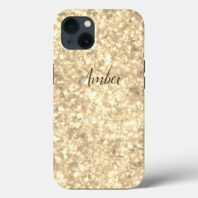 Gold Sparkle Glitter Elegant Personalised Case-Mate iPhone Case (Back)