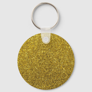 Gold Sparkle Glitter Key Ring