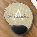 Gold Sparkle Glitter Monogram Name Mousepad<br><div class="desc">Gold Sparkle Glitter Monogram Name Monogram Mousepad. This Mousepad can be customised to include your first name. Please contact the designer for customised matching items.</div>