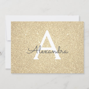 Gold Sparkle Glitter Sweet 16 Save the Date