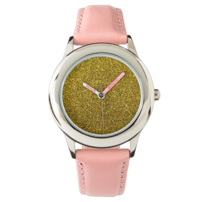 Gold Sparkle Glitter Watch (Front)