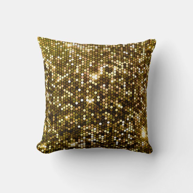 Gold sparkle: glittering background. cushion (Front)