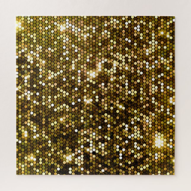 Gold sparkle: glittering background. jigsaw puzzle (Vertical)