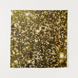 Gold sparkle: glittering background. tapestry
