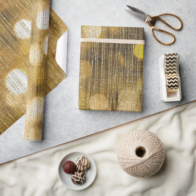 Gold Sparkle Glittery Wrapping Paper (Crafts)