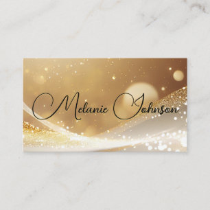 Gold Sparkle Glow and Dust Business Card