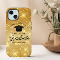 Gold Sparkle Graduation Chic Custom 2025 Graduate