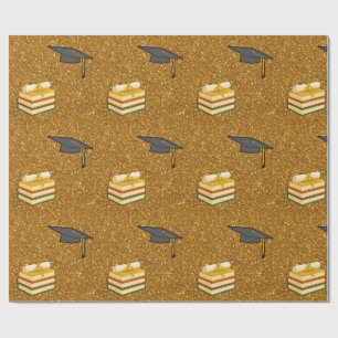 Gold Sparkle Graduation Wrapping Paper