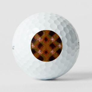Gold Sparkle Harlequin Lattice Golf Balls