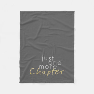 Gold Sparkle Just One More Chapter Fleece Blanket