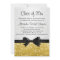 Gold Sparkle-look Bow Graduation Invitation