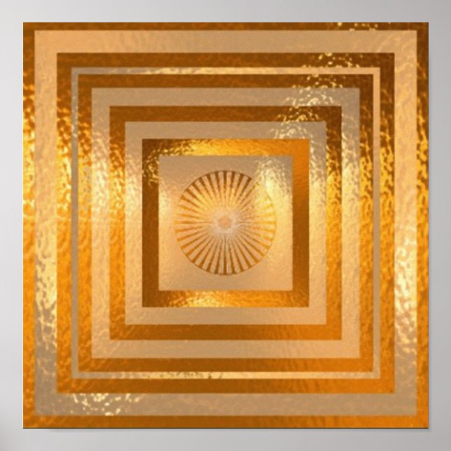 GOLD Sparkle Mandala Poster (Front)