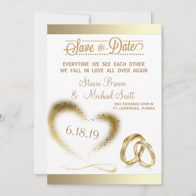 GOLD SPARKLE SAVE THE DATE (Front)