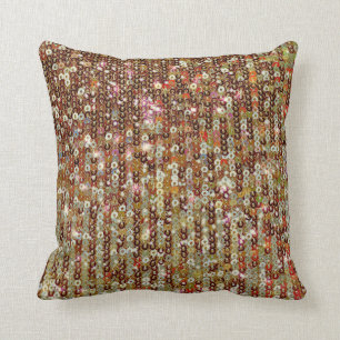 Gold sparkle sequin pattern  cushion