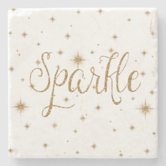 Gold Sparkles Stone Coaster